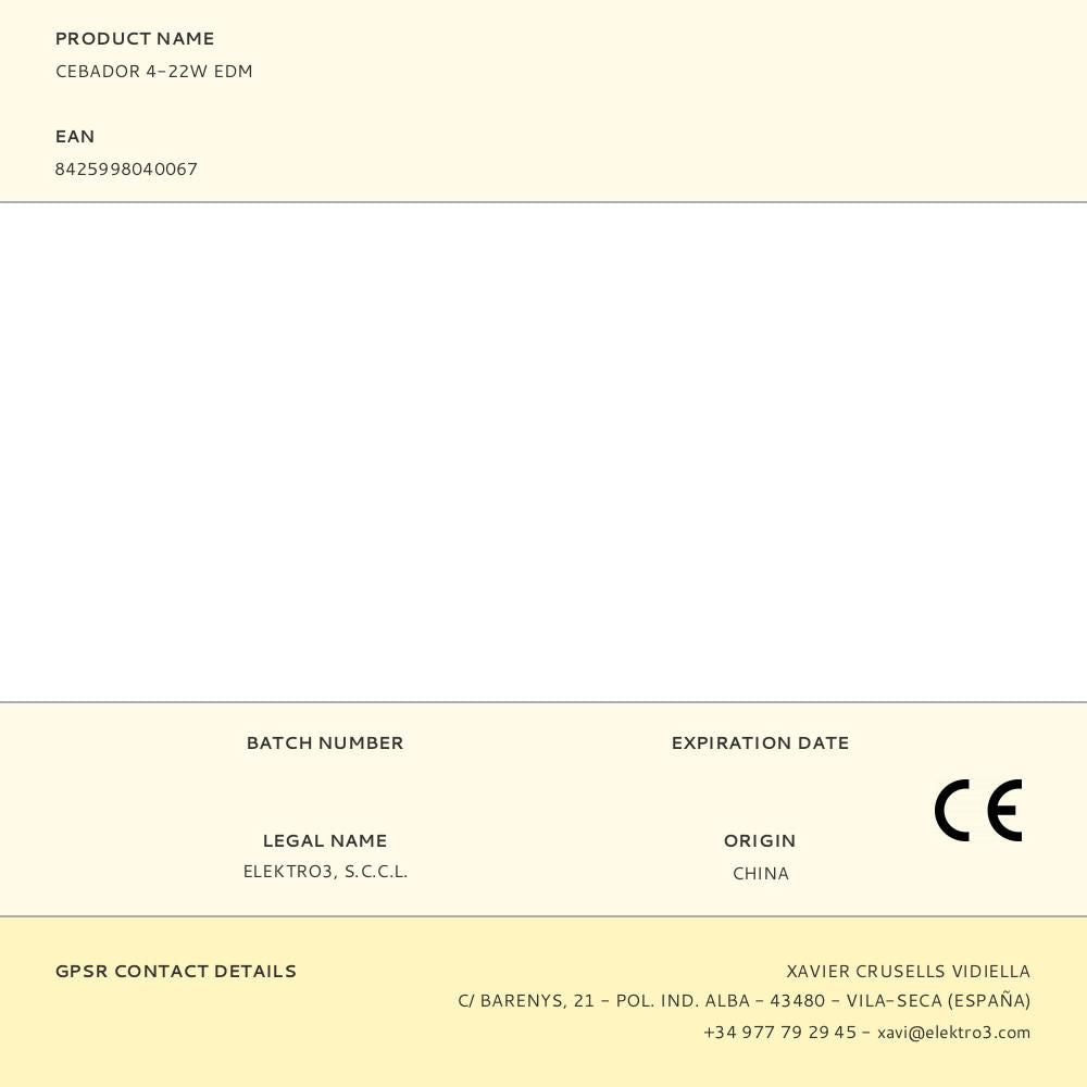 CEBADOR 4-22W EDM