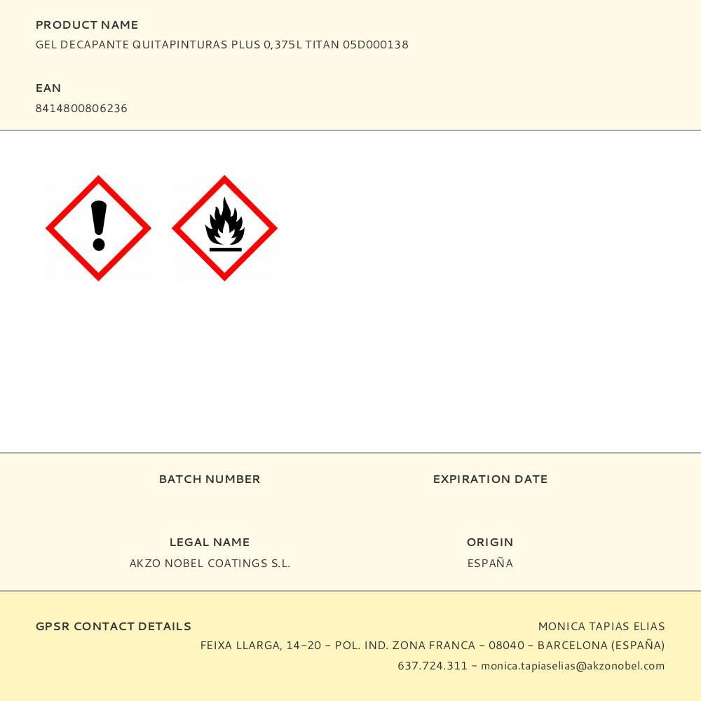 GEL DECAPANTE QUITAPINTURAS PLUS 375 ml
