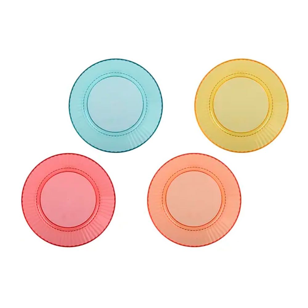 CUENCO REUTILIZABLE DE RAYAS EN RELIEVE 15 x 7 cm, DE COLORES SURTIDOS, 4 uds