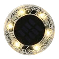 ESTACA SOLAR REDONDA DE CRISTAL MOSAICO, 6 LEDS 7 Im, 11,5 x 13 cm