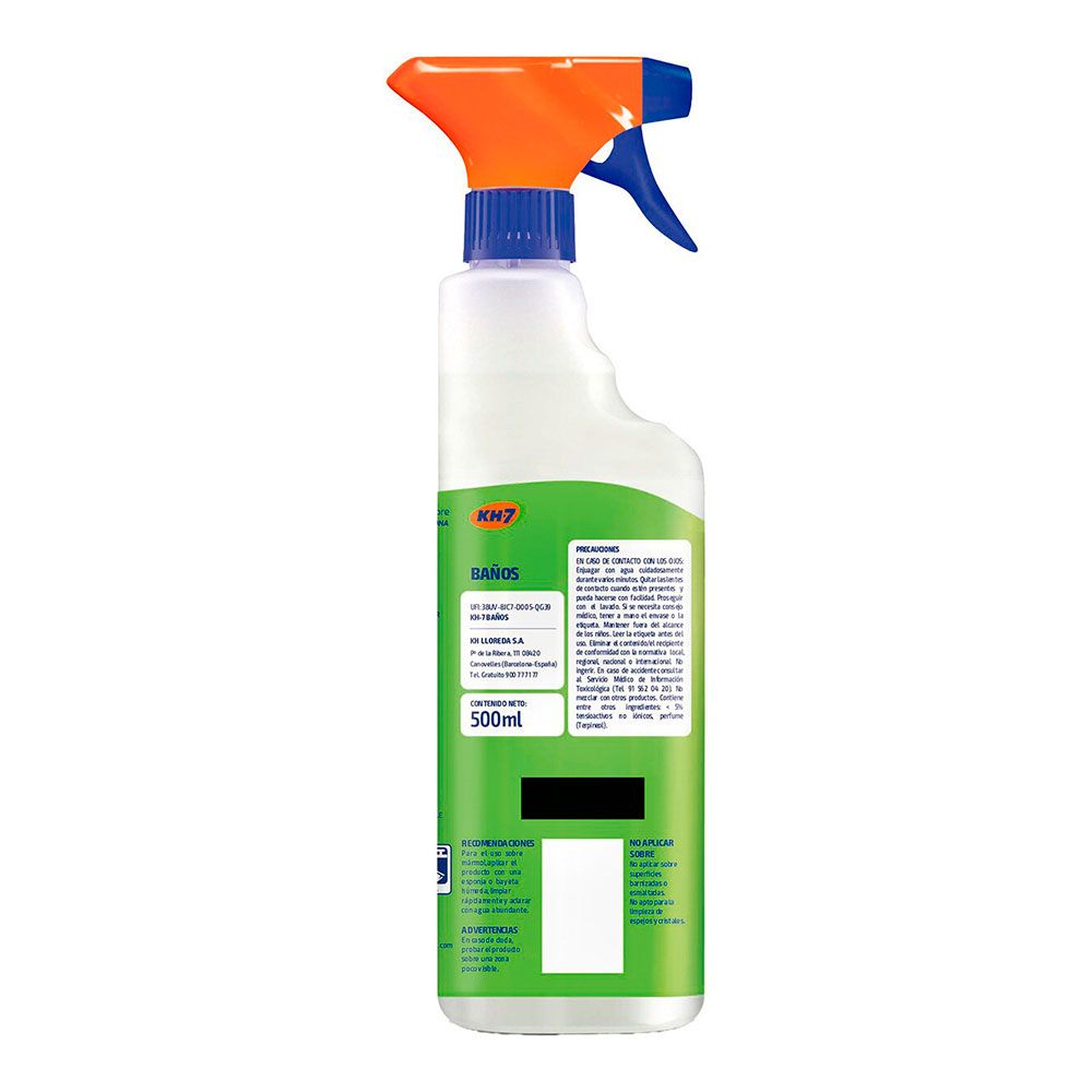 LIMPIADOR PARA BAÑOS, MANZANA Y HIERBABUENA, PULVERIZADOR, 500 ml