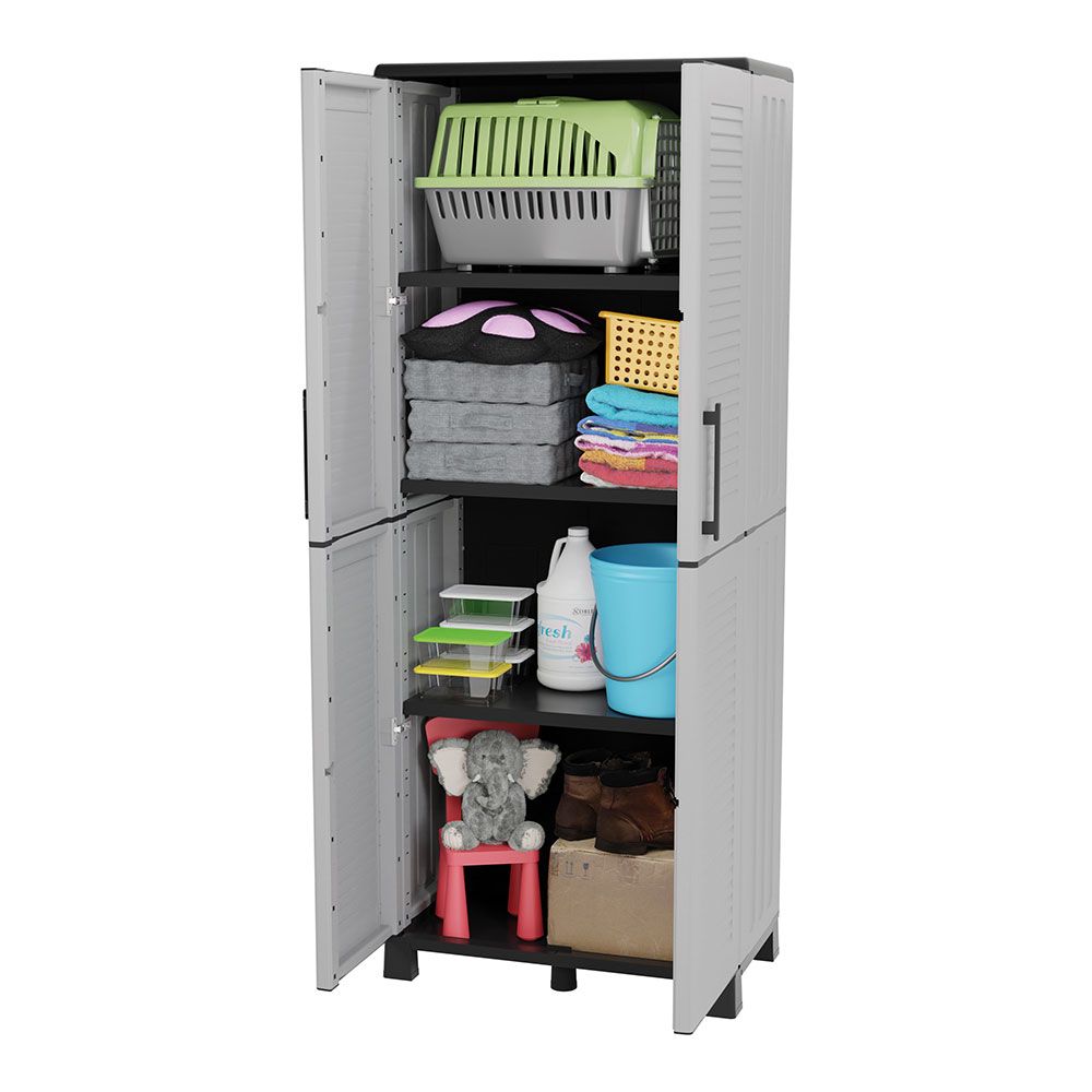 ARMARIO ALTO LÍNEA FAMILY DE POLIPROPILENO GRIS CLARO, 68 x 37 x 169 cm