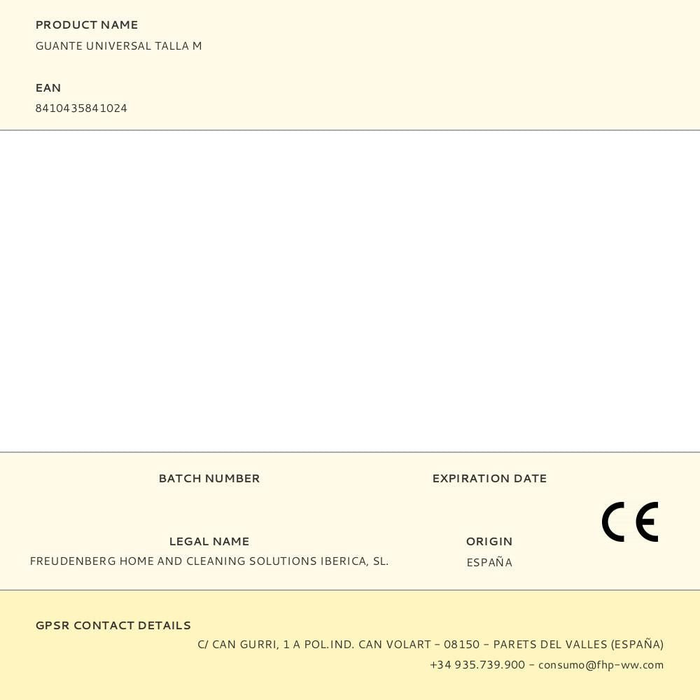 GUANTE UNIVERSAL TALLA M