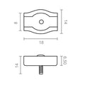 SUJETACABLE PLANO SIMPLE SJT03, 2 mm, GALVANIZADO, BLISTER 2 uds
