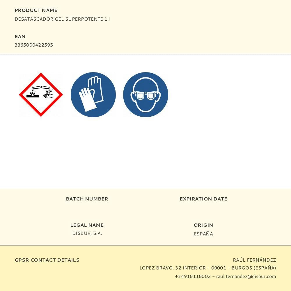 DESATASCADOR GEL SUPERPOTENTE 1 l
