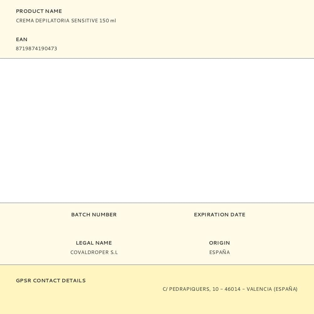 CREMA DEPILATORIA SENSITIVE 150 ml
