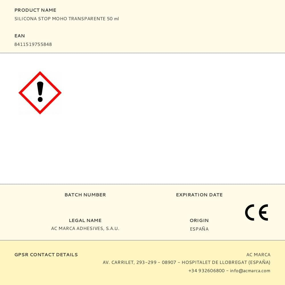SILICONA STOP MOHO x5 TRANSPARENTE 50 ml