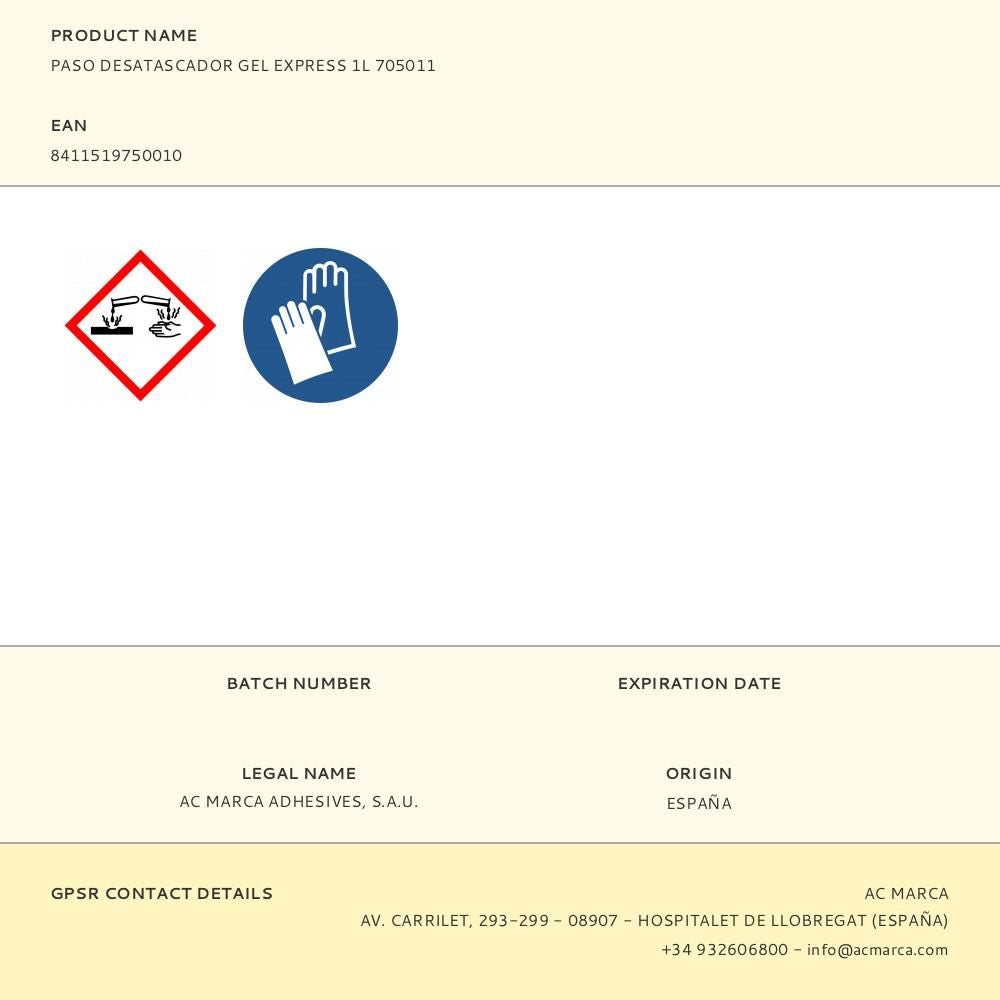 PASO DESATASCADOR GEL EXPRESS 1L 705011