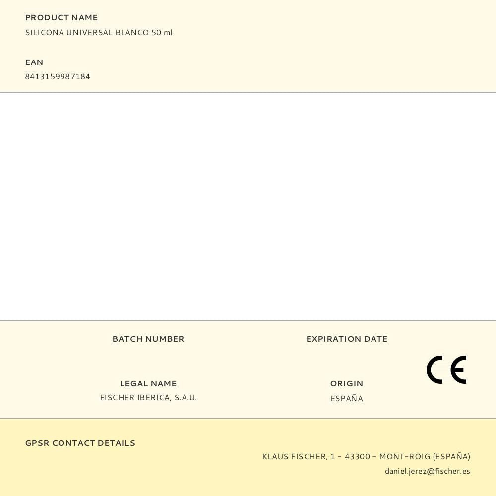 SILICONA UNIVERSAL BLANCO 50 ml