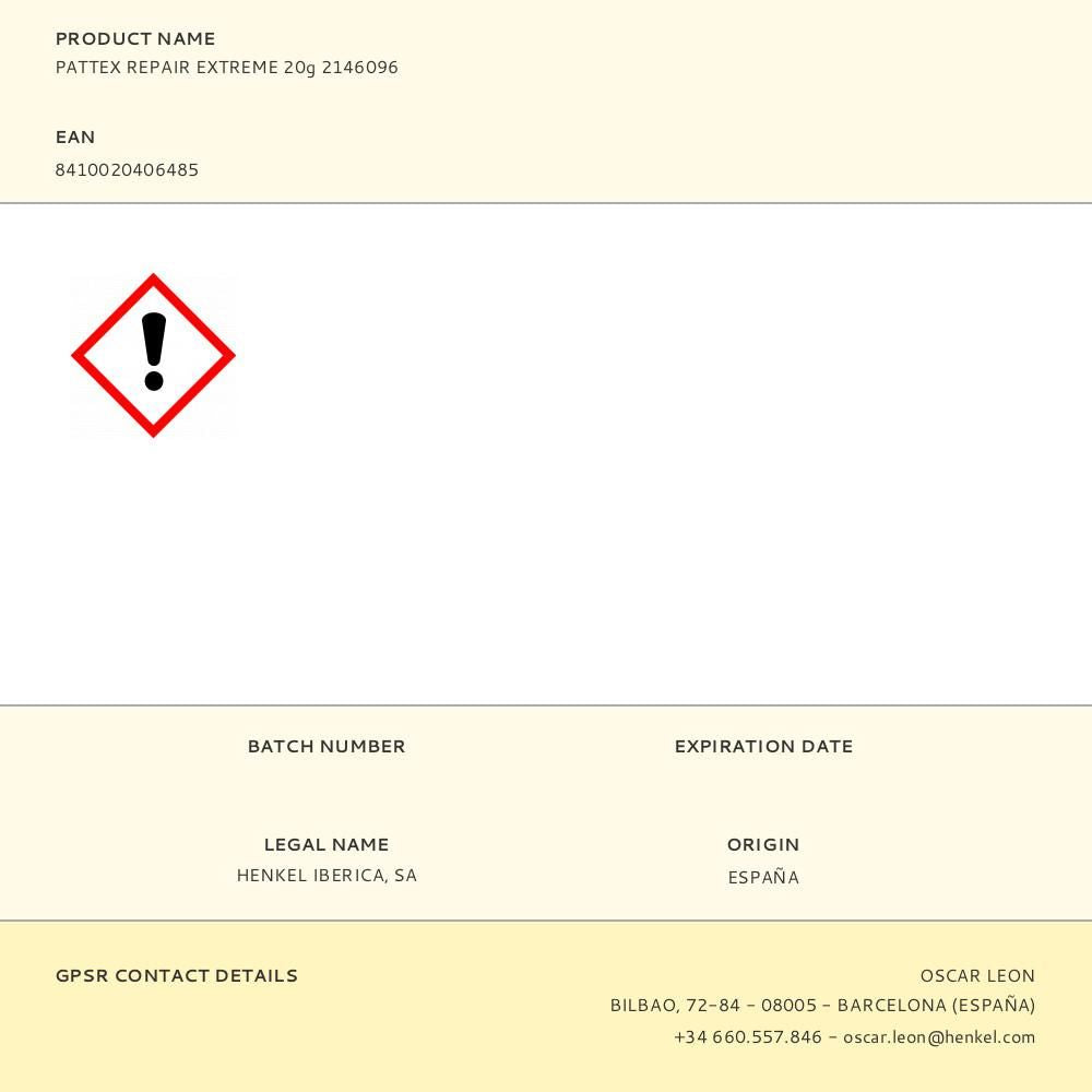 PATTEX REPAIR EXTREME 20g 2146096