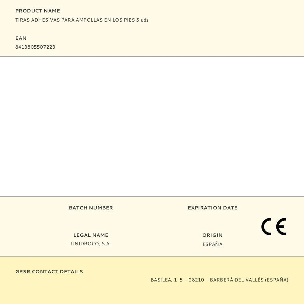 APÓSITOS PARA AMPOLLAS 5 uds